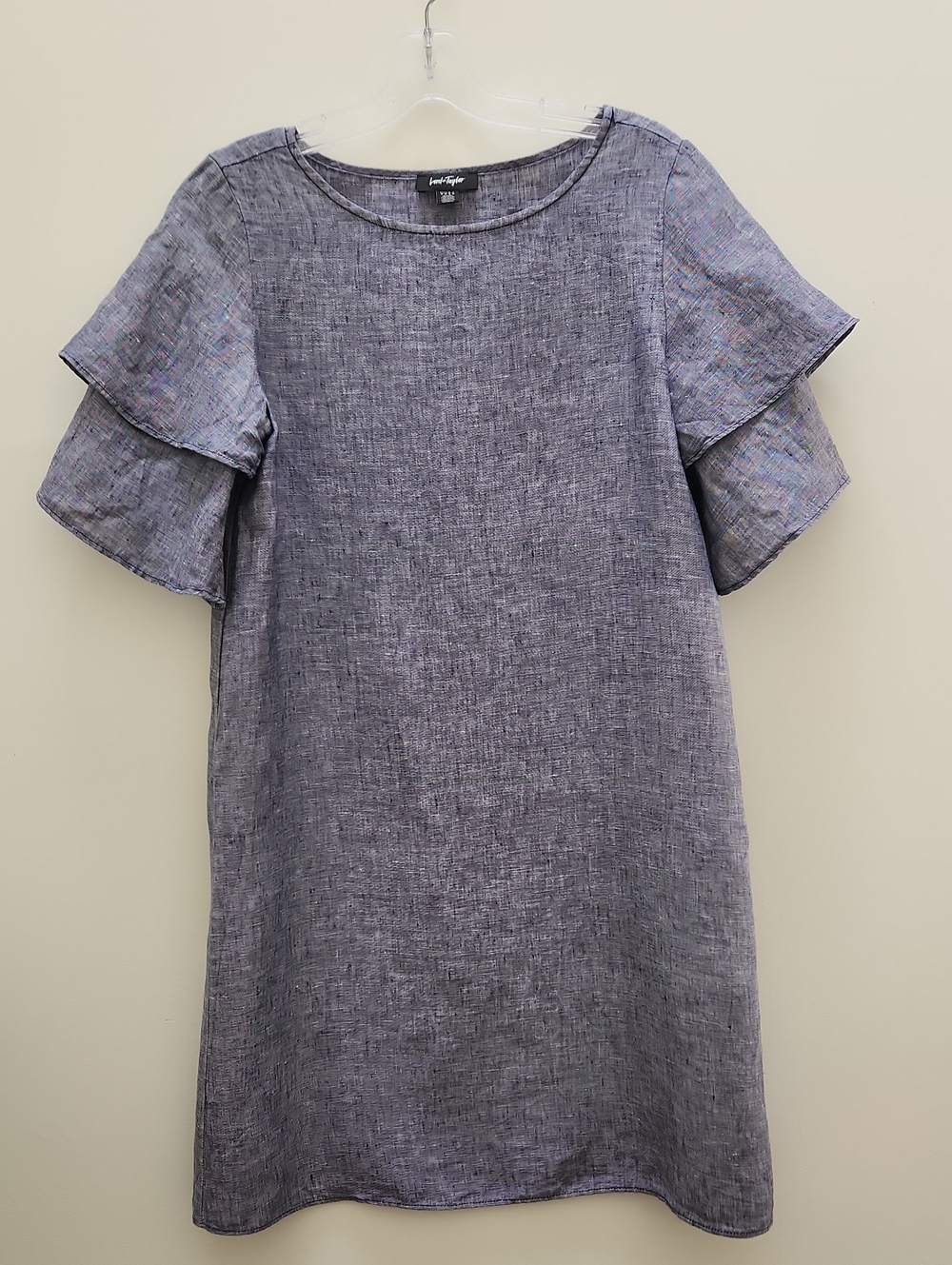 Lord & Taylor Blue Linen Dress